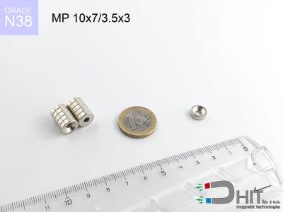 MP 10x7/3.5x3 N38 magnes pierścieniowy