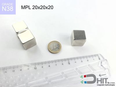 MPL 20x20x20 N38 magnes płytkowy