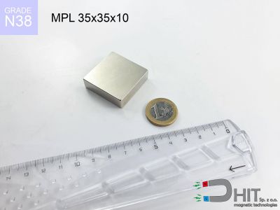 MPL 35x35x10 N38 - magnesy w kształcie sztabki