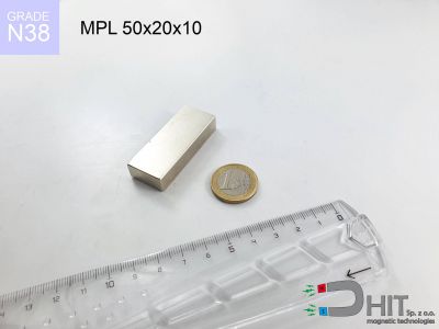 MPL 50x20x10 N38 - magnesy neodymowe płytkowe