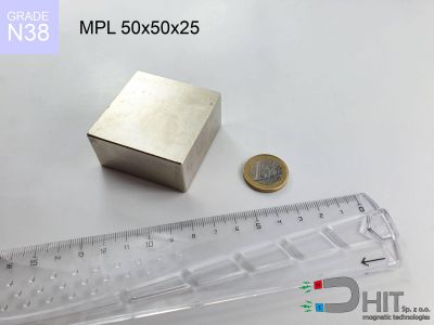 MPL 50x50x25 N38 - neodymowe magnesy płytkowe