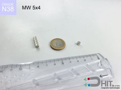 MW 5x4 N38 - magnesy neodymowe walcowe