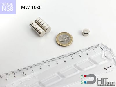 MW 10x5 [N38] - magnes walcowy