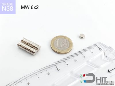 MW 6x2 N38 magnes walcowy