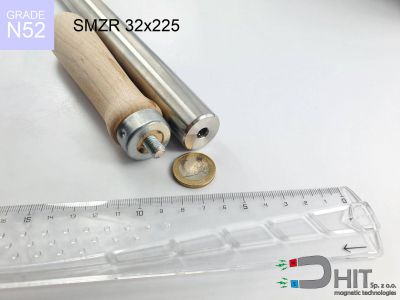 SMZR 32x225 N52 separator magnetyczny z rączką