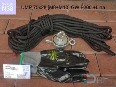 UMP 75x24 [M8+M10] GW F200 Lina N38 uchwyt do poszukiwań