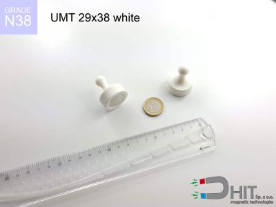 UMT 29x38 white N38 - klipsy magnetyczne do tablic