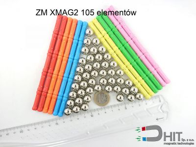ZM XMAG2 105 elementów  - zabawka magnetyczna
